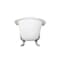 Aqua Eden Clawfoot Bathtubs, 61 L, 30.13 W, White/Polished Chrome, Cast Iron VCT7DS6130NC1 - alternate 2